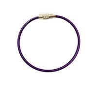 LYVQZPWLR Cable de llave eléctrica, Cable de llavero de alambre de acero inoxidable de 2 mm multicolor 10-20 cm 15 piezas(Purple,10cm)