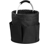 LYVQZPWLR Caja de Limpieza a Prueba de Agua Plegable, Carrito 17L de la Limpieza del totalizador del Almacenamiento Que cultiva un huerto Plegable con la manija multicolora(Schwarz)