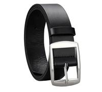 LYVQZPWLR Cinturón de metal, 2 uds cinturón de cuero PU for hombre hebilla de Metal for vaqueros for todas las ocasiones Multicolor 115-125cm(Schwarz,115cm)