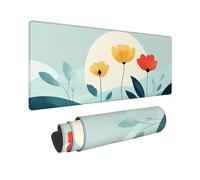 LYVQZPWLR Colchones de ratón de Juegos Grandes, Alfombrilla de Escritorio Poppy Verde, Varios tamaños, Resistente al Agua y Base de Goma, 6W-673(1000x500x3mm)