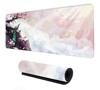 LYVQZPWLR Colchones de ratón de Juegos Grandes, Alfombrilla de ratón for Escritorio, diseño de Pavo Real Verde, Varios tamaños(900x400x3mm)