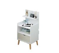 LYVQZPWLR Dormitorio de Noche, Mesita De Noche De Madera Mueble De Almacenamiento con 1 O 2 Cajones Multicolor 36,5 por 27 por 70 cm(White,Single Drawer)