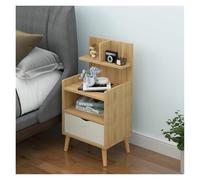 LYVQZPWLR Dormitorio de Noche, Mesita De Noche De Madera Mueble De Almacenamiento con 1 O 2 Cajones Multicolor 36,5 por 27 por 70 cm(Wood Color,Single Drawer)