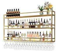 LYVQZPWLR En la Pared se instalan vinos de Hierro, Botellero de Hierro for Pared, Multicolor, Varios tamaños(Schwarz,100 * 25 * 90CM)