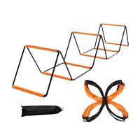 LYVQZPWLR Escalera de Velocidad ágil, Escalera de Salto for Entrenamiento de fútbol, Naranja, Negro, Varios tamaños(8 grids 3.2m)