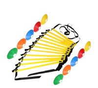 LYVQZPWLR Escalera de Velocidad ágil, Juego de Escalera de Agilidad de PP con 10 Platos con Logotipo for Entrenamiento de fútbol, Varios tamaños de 2 a 10 Metros(H-10m)