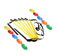 LYVQZPWLR Escalera de Velocidad ágil, Juego de Escalera de Agilidad de PP con 10 Platos con Logotipo for Entrenamiento de fútbol, Varios tamaños de 2 a 10 Metros(B-3.0m)