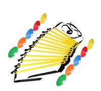 LYVQZPWLR Escalera de Velocidad ágil, Juego de Escalera de Agilidad de PP con 10 Platos con Logotipo for Entrenamiento de fútbol, Varios tamaños de 2 a 10 Metros(G-8m)
