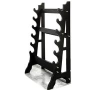 LYVQZPWLR Espada de Madera en la Pared, Estante for Espadas de Madera de Varios Niveles, de pie, Negro, 80-120cm, for Katana Bokken Tai Chi(80cm)