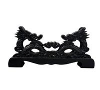 LYVQZPWLR Espada de Madera en la Pared, Soporte de Espada samurái, Estante de exhibición con Forma de dragón de Madera, Katana Bokken, Negro, Varios tamaños(34.5cm)