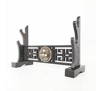 LYVQZPWLR Espada de Madera en la Pared, Soporte de exhibición de Espada samurái, Estante de Madera, diseño Hueco clásico, Negro, Varios tamaños, Hecho a Mano(26.5cm)