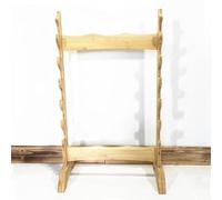 LYVQZPWLR Espada de Madera en la Pared, Tamaños múltiples del Estante de la Espada de Katana de pie del Piso de múltiples Capas de bambú marrón(82cm)