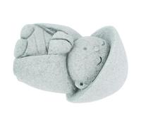 LYVQZPWLR Estatuas Hechas a Mano, Estatua de Buda, Escultura de Monje, estatuilla de Piedra Arenisca, decoración del jardín del hogar, Gris, Varios tamaños(Grey 2,6.00X4.30X4.00CM)