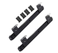 LYVQZPWLR Gran Bandeja de Teclado Debajo del Escritorio, Par de correderas for cajón de Teclado de 14 Pulgadas, Multicolor, con Soportes Ajustables de 4-5 Orificios, 45 kg(Schwarz,4 Hole)