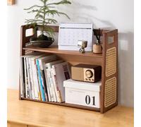 LYVQZPWLR Librería Ajustable de Escritorio, Organizador de Estante de Escritorio de Madera, Varios tamaños Multicolores(Bruin,60 * 47cm/23.6 * 18.5in)