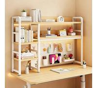 LYVQZPWLR Librería Ajustable de Escritorio, Organizador de estantes de Escritorio con Tablero Perforado en Amarillo y Blanco, Varios tamaños(Giallo,115cm/45.3in)