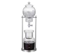 LYVQZPWLR Máquina de café de la torre de goteo, Plata y oro del vidrio de borosilicato del acero inoxidable del fabricante 600ml del café del goteo frío(Silver)