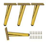LYVQZPWLR piernas de muebles, patas de armario, Patas for muebles de 10 cm, 15 cm, 20 cm, 25 cm, 30 cm, 35 cm, 40 cm y 50 cm, 4 piezas de patas de mesa de metal, patas de sofá modernas(Gold,40cm(15.7i