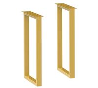 LYVQZPWLR Pies de Mesa en Forma de X industriales Pesadas, Tamaños múltiples del Oro Negro Ajustable de Las piernas de la Mesa de Metal con los Tornillos de Montaje(Gold,30 * 62cm/11.8 * 24.4in)