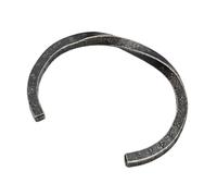 LYVQZPWLR Pulseras de cuero para hombres, Brazalete trenzado de acero inoxidable con runa vikinga abierta ajustable, vintage y negro(Schwarz)