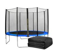 LYVQZPWLR Red de protección de trampolín, Reemplazo de Red for trampolín, 5-16 pies, recinto de Seguridad con Marco Redondo Resistente a los Rayos UV, Solo Red(16ft 12 Poles)