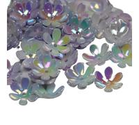 LYVQZPWLR Sombrero de Perlas de acrílico de Flores, Cuentas de Filigrana de Flores acrílicas, Tapas espaciadoras Huecas, 21 mm, Multicolor, 150/300/600 Piezas(Blue-purpleGradient,150pcs 21mm)