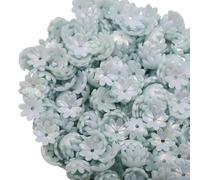 LYVQZPWLR Sombrero de Perlas de acrílico de Flores, Cuentas espaciadoras Huecas de Filigrana de Flores acrílicas de 10 mm, Multicolor, Paquete de 300-900 Unidades(Light Blue,300pcs 10mm)