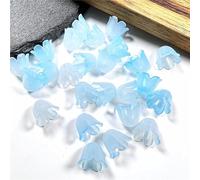 LYVQZPWLR Sombrero de Perlas de acrílico de Flores, Cuentas espaciadoras y Tapas de acrílico Floral Multicolor, 11 x 9 mm, Paquete de 300 for joyería DIY.(Lake Blue,300pcs 11x9mm)