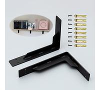 LYVQZPWLR soporte de soporte de estante, 2 soportes for estantes industriales de alta resistencia, soportes for estantes negros, soportes for estantes de metal montados en la pared, soportes for estan
