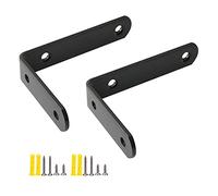 LYVQZPWLR soporte de soporte de estante, 2 soportes for estantes, soportes de esquina, soportes de metal for estantes montados en la pared, soportes flotantes en forma de L, soportes for estantes de a