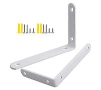 LYVQZPWLR soporte de soporte de estante, 2 soportes for estantes, soportes de esquina, soportes de metal for estantes montados en la pared, soportes flotantes en forma de L, soportes for estantes de a