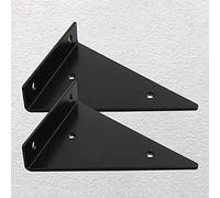 LYVQZPWLR soporte de soporte de estante, Soporte for estante negro, 2 piezas, soporte triangular for estante, soportes flotantes industriales for estantes flotantes, soportes for estanterías for pared