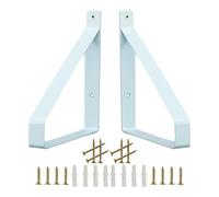 LYVQZPWLR soporte de soporte de estante, Soportes for estantes, 2 piezas de soporte for estantes de pared, soportes for estantes flotantes, soportes for estanterías resistentes, con tornillos(White,25