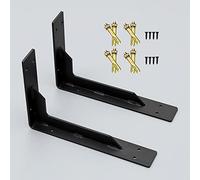 LYVQZPWLR soporte de soporte de estante, Soportes for estantes montados en la pared, soportes industriales negros resistentes for estantes, soportes for estantes flotantes, soportes for estanterías de