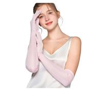 LYVQZPWLR UPF 50+ Paquete de brazo de enfriamiento, Manga de seda for mujer Multicolor 58cm(Roze)