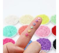 LYVQZPWLRBotones de proceso de costura, 100 botones de resina en forma de corazón de 4 mm, con 2 agujeros for ropa de muñeca, pequeños suministros for manualidades.(09 Rose Red,4mm 200pcs)