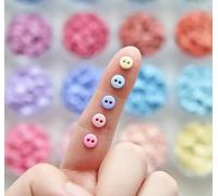 LYVQZPWLRBotones de proceso de costura, 100 botones redondos de resina de 6 mm con acabado mate for ropa de muñeca, mini suministros for manualidades.(Mixed Colors,200 PCS)