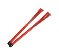 LYVQZPWLRcepillo de acero retráctil, Escobillas for batería Escobillas for batería de jazz Estuche retráctil Escobillas for batería Baquetas for caja(Rosso)