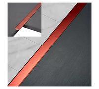 LYVQZPWLRDecoración de transición de Pisos de PVC, Tira de transición for Espacio Entre Pisos de 2 cm/0,8 Pulgadas de Ancho(Rosso,Length 100cm/39.4in)