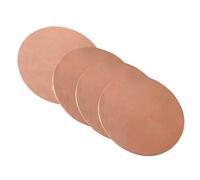 LYVQZPWLRMetales de cobre puro, 4 placas redondas de metal de cobre al 99,9% (1 x 1 x 3)(1X25Mm)