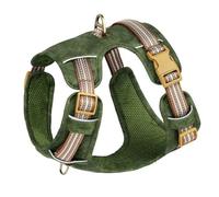 LYVQZPWLRPerros con herramientas, Arnés impermeable de PU for perros, arnés de nailon transpirable, chaleco de entrenamiento for mascotas con tira reflectante for perros pequeños y grandes.(Green,Medi