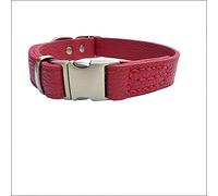 LYVQZPWLRPerros con Herramientas, Correas básicas for Perros Collar de Cuero for Perros Mascotas Medianas y Grandes Collar a presión Ajustable for Perros(Rosso,X-Large)