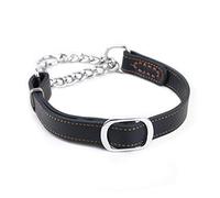 LYVQZPWLRPerros con Herramientas, Correas for Mascotas, Collares for Perros, Cadena de Acero Inoxidable, arnés de Cuero Ajustable for Perros(Coffee,Medium)