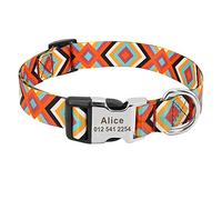 LYVQZPWLRPerros con Herramientas, Cuerda for Correr, Collar de Moda for Perros, Nailon Estampado por Collar(147 Orange,30 to 42 cm)