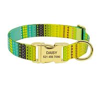 LYVQZPWLRPerros con Herramientas, Cuerda for Correr, Collar de Moda for Perros, Nailon Estampado por Collar(141 Yellow,23 to 30 cm)