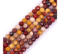 LYVQZPWLRpiedras preciosas de piedra natural, Cuentas de jaspe mookaita facetadas redondas de 4 mm