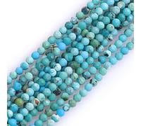 LYVQZPWLRpiedras preciosas de piedra natural, Piedra solar natural de 2 mm, cuentas sueltas semipreciosas redondas facetadas(Blue Turquoise)