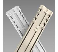 LYVQZPWLRPista de doble cortina, Riel de cortina doble for techo, riel divisor de ambientes de 1 a 5 m, blanco, 1 m/3,3 pies(Champagne,1.0M/3.3Ft)