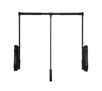 LYVQZPWLRPueden extenderse Las Barras de Ropa, Barra for Colgar Ropa de Armario, Ajustable, con elevación y Descenso, con Retorno Suave.(Gold,51-65cm)