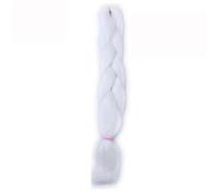 LYVQZPWLRtejido de color, 5 paquetes de extensiones de cabello sintético trenzado con mezcla navideña de oropel.(White)